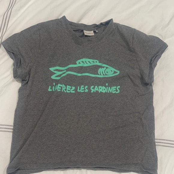 Clare V Liberez Les Sardines Tee - Picture 2 of 3